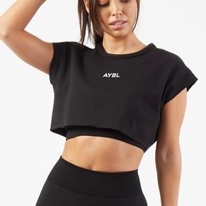 AYBL gym crop top - black
